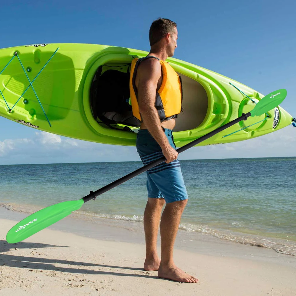 羊毛皮划艇桨铝合金轴2件式可调船桨