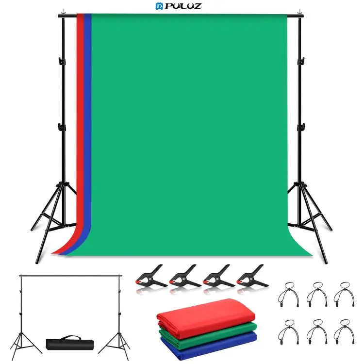 

Professional PULUZ 2x2m Photo Studio Background Stand Backdrop for live stream Crossbar Bracket Kit with Backdrops