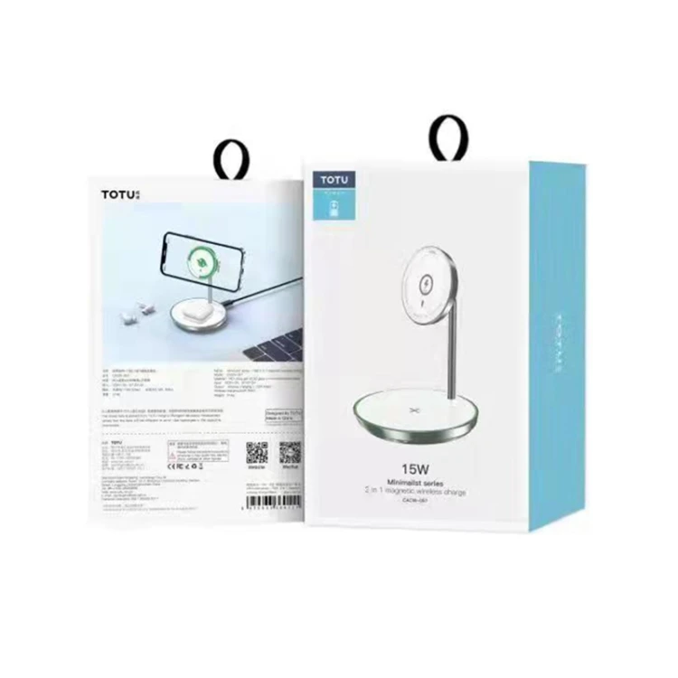 

Dropshipping TOTUDESIGN 15W 2 in 1 Height Adjustable Magnetic Wireless Charger