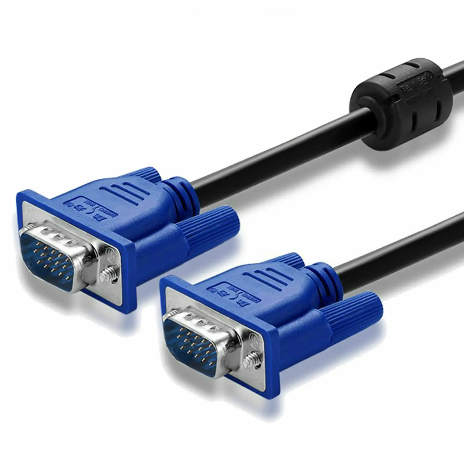

OEM 1.8m 15m 1080P Male to Male Female 15 Pin VGA To VGA Cable for PC Computer, Blue/black
