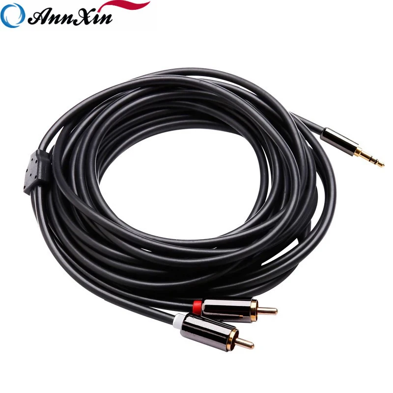 3.5mm to 2-male RCA Adapter Audio Stereo Cable