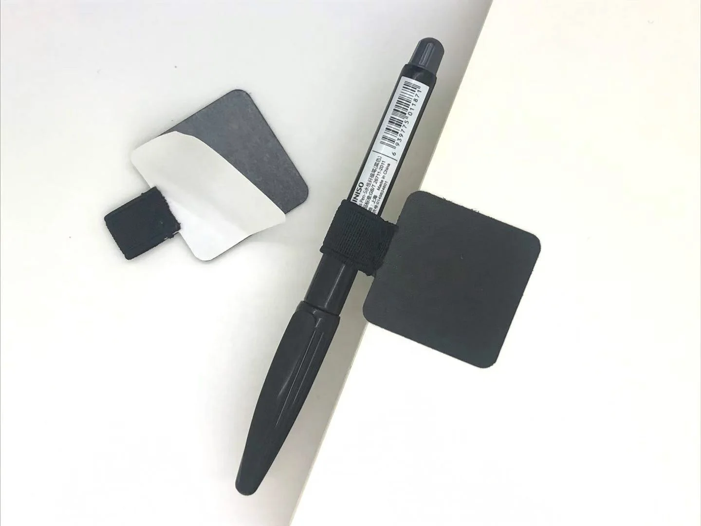 10 Stück Square Shape Pen Loop Holder Black Calendar Elastic Pen Loop for Notebook Leather Liseng Self-Adhesive Pen Holder 