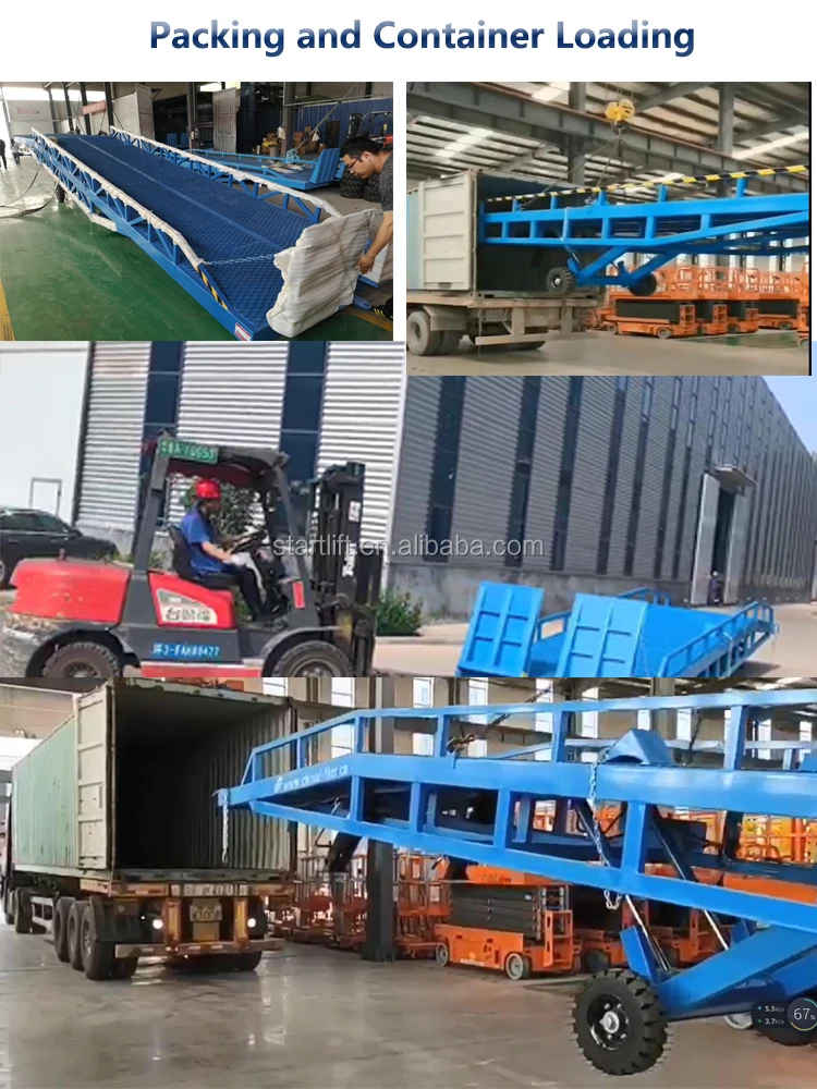 8 t 12ton hydraulic container load ramp mobile truck loading dock ramp
