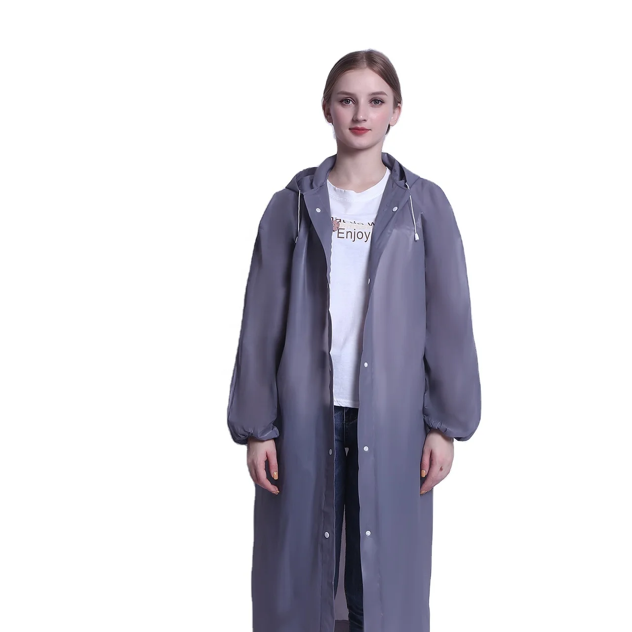 Long Raincoat With Thickened for Adults Men and Women Children's Portable Outdoor Mountain Climbing Tourism