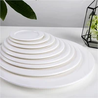 

Wholesale Stock Manufacturer Hotel White Dinning Plate Canteen Round Restaurant White Melamine Plate 10 Inch