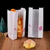 Factory custom white kraft paper bread packing with clear window paper food bag