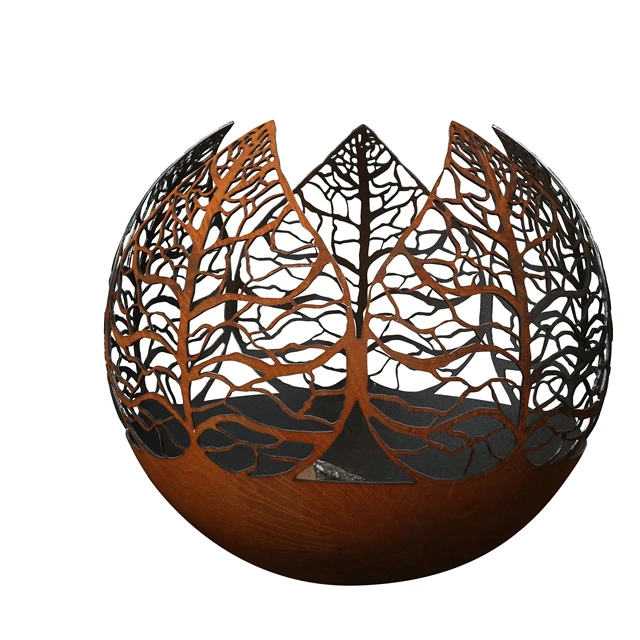 Outdoor Garden Wood Burning Fire Pit Burning Wood Stoves Firepit Ball