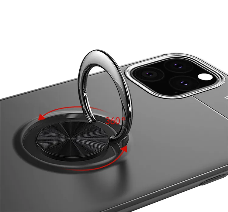 2019 For iPhone 11 Pro Case with Ring Magnetic Kickstand Case Finger Ring Phone Case