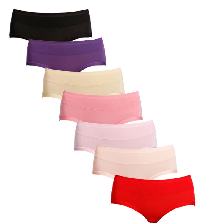 Customized Sexy Cotton Bamboo Fiber Nude Solid Color Women's Panties ...