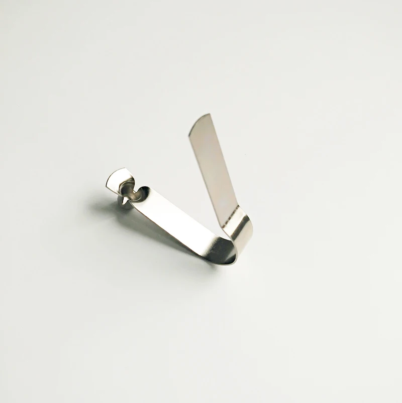 High Quality V Shape Single Button Spring Clip Telescoping Tube Spring