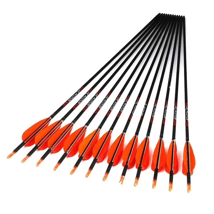 

ID 6.2mm cheap price 4 feather pure carbon arrow shafts Archery Bow and arrow Outdoor 32" Carbon Crossbow Bolt