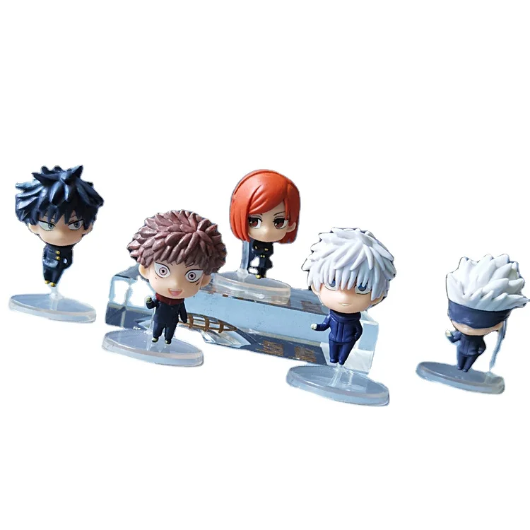 

5pcs set 10cm mini Jujutsu Kaisen cute doll Gojo Satoru Action FigureToys kids xmas halloween gift baby, Colorful