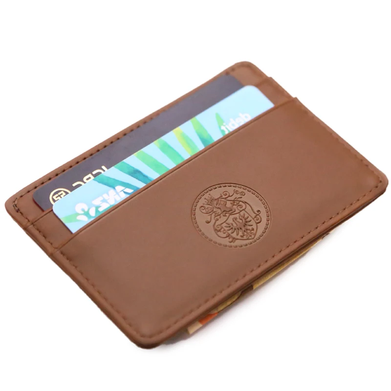 

hot sale crazy horse leather wholesale custom logo magnetic money clip wallet mens