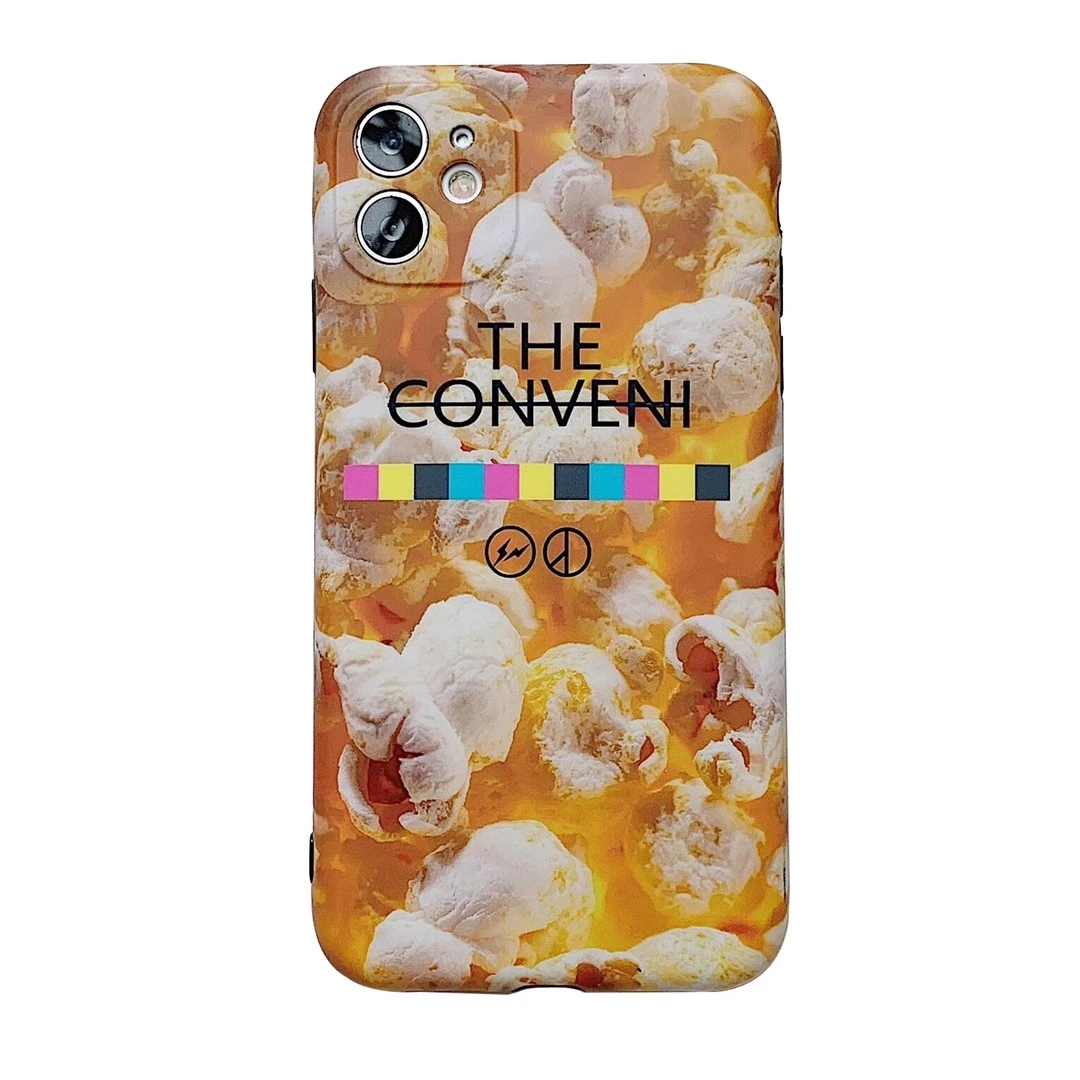 

International tide brand Popcorn Lens protection IMD Silicone Soft 2020 New Phone Case Cover for iPhone 11 Pro Max, Black