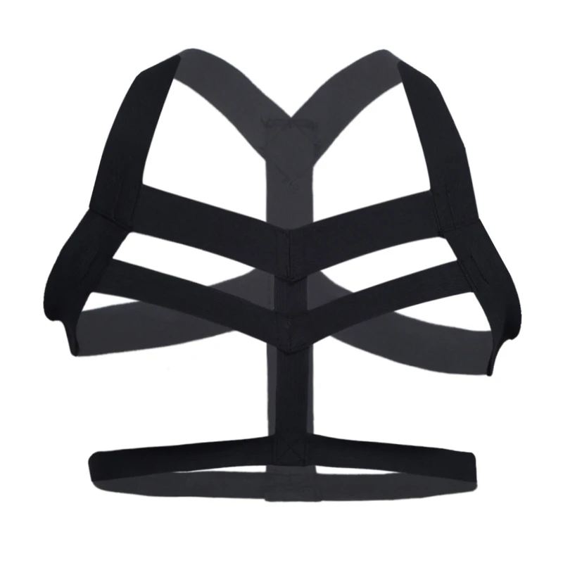 

Luxury Mens Harness Nylon Halter Hollow Out Body Chest Harness Lingerie Elastic Shoulder Support Brace