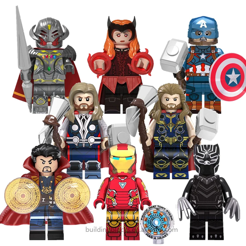 

TV6201 New Super Wanda Black Thor Doctor Strange Iron Panther Heroes Man Mini Building Block Figure Plastic Toy Juguetes