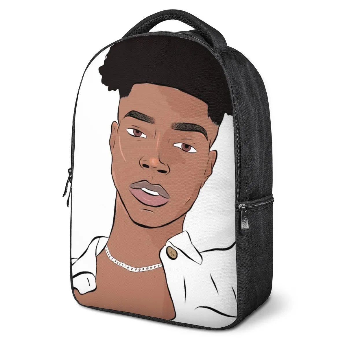 

Wholesale Eco Friendly African American Black Boy Print Among Us Print Bag Pack For Men s Laptop Bag 1 Piece, As shown on the picture or customized