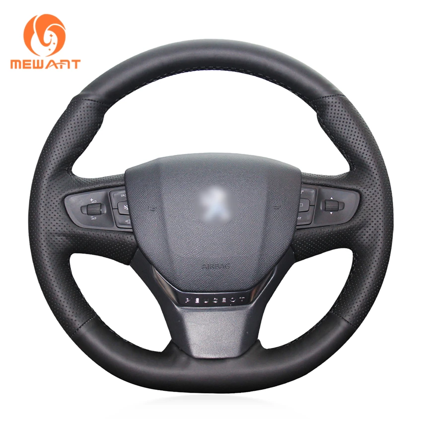 

MEWANT New Arrival Hand Car Accessories Thin Steering Wheel Cover Logo Custom For Opel Zafira Life Peugeot 408