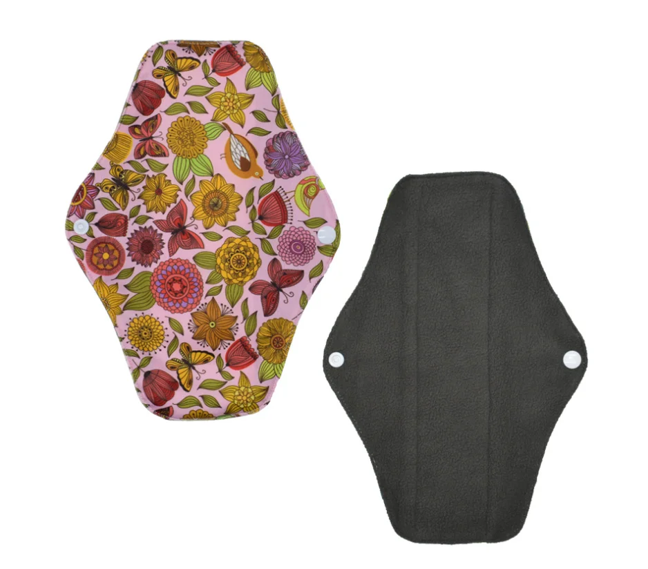 

Cloth Menstrual Pads Reusable Menstrual Pad with Wings Washable Bamboo Sanitary Towels Sanitary Napkin For Women, As the picture or customized printing