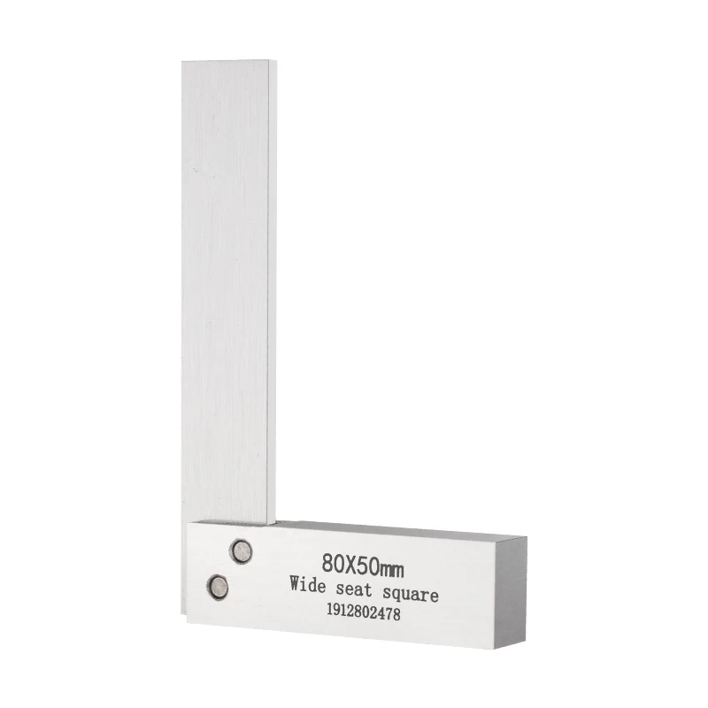 
80*50mm 90 Degree Precision wide seat square square ruler try square measuring tool angle rulers 