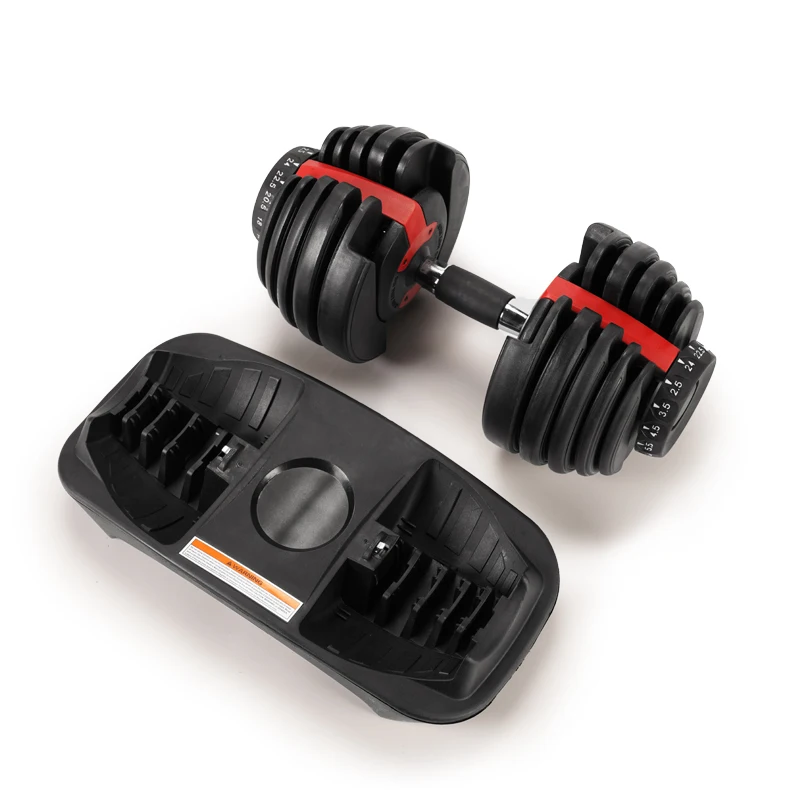 

552 Adjustable dumbbell 52.5lbs / 24kg multi-function dumbbells set drop shipping for online seller