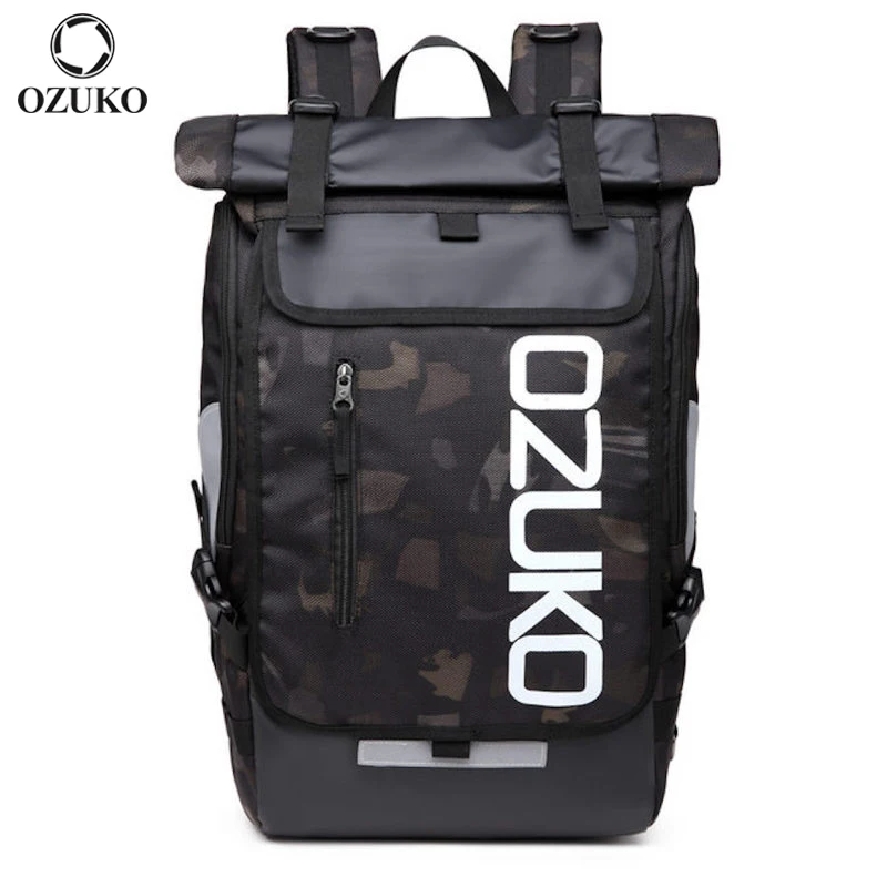 

Ozuko 8020 Jiu Jitsu Backpacks Unisex College Bags for Men 15.6 Laptop Backpack Waterproof Bag Polyester USB for Students