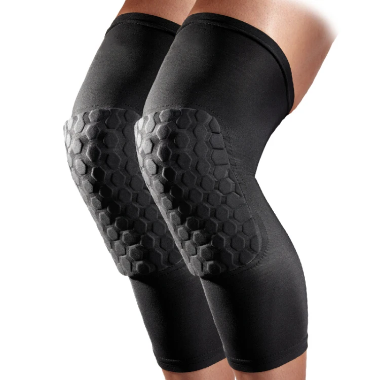 

2021 hot sale custom honeycomb Sports Comfortable Soft tennis jogging compressiom foam 7mm leg knee pads sleeve for men, Multi style