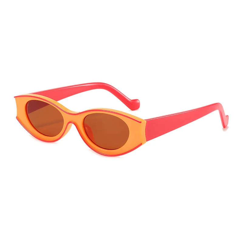 

2021 Trendy Designer Small Oval Square Glasses Frame Men Sun Glasses Gafa De Sol Shade Sunglasses For Women, Picture shows