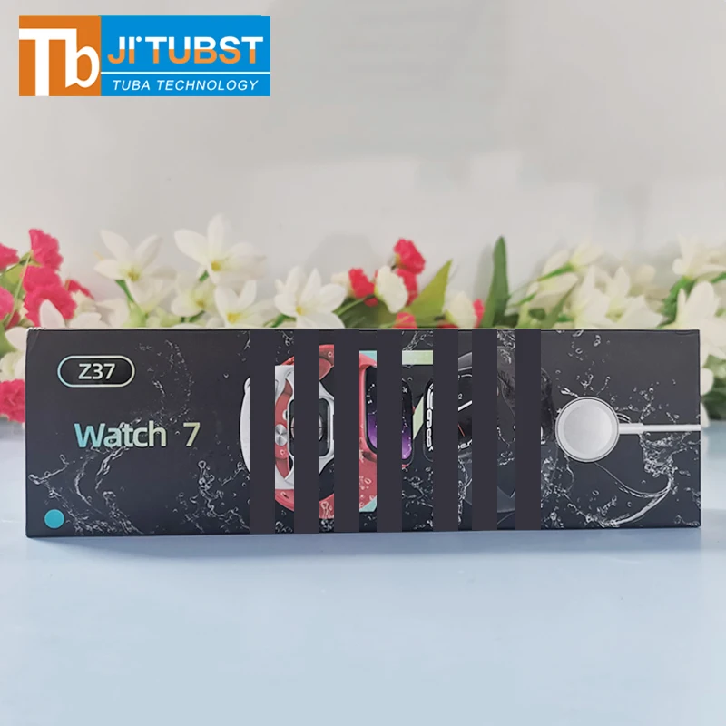 

1.75 HD Fitness Latest Smart Watch Z37 Series 7 IWO 14 Full Touch Screen with Encoder Knob BT call PK Z36 Smartwatch