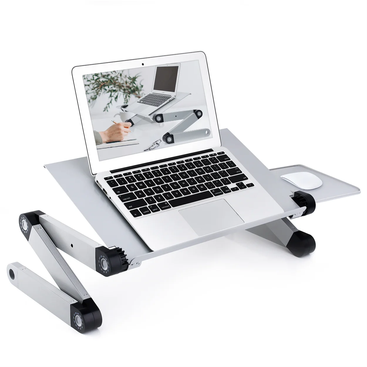 

Adjustable Height Folding Desk Workstation Laptop Riser Ergonomic Computer Tray Reading Frame Bed Tray Standing Desk