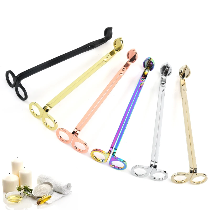 

Wholesale Stainless Steel Snuffers Candle Wick Trimmer Rose Gold Candle Scissors Cutter Candle Wick Trimmer