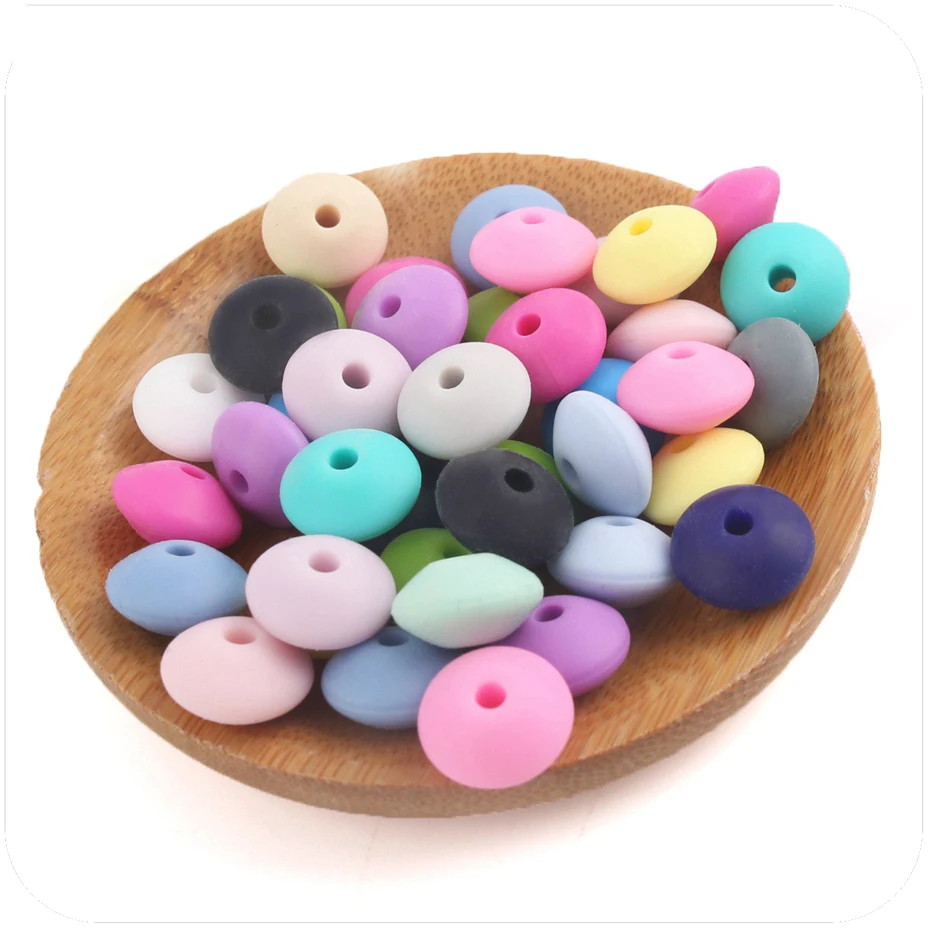 

Wholesale non toxic BPA Free Food Grade Lentil Silicone Baby Teething Beads