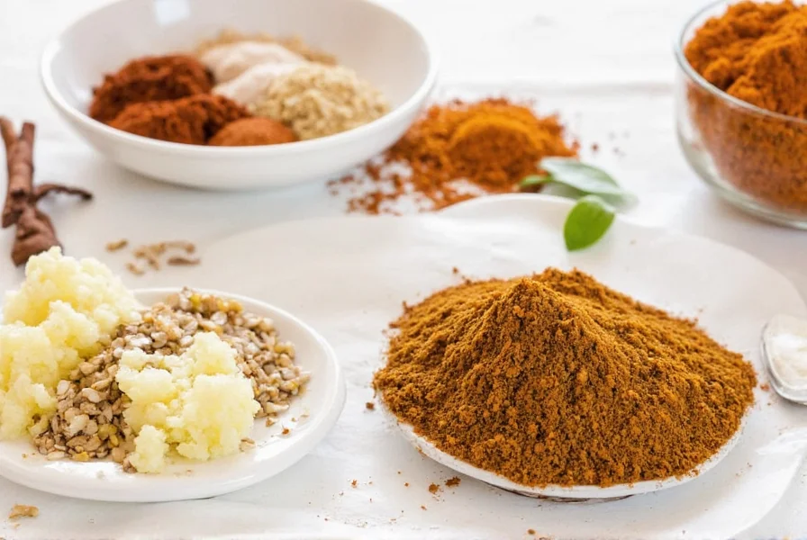 Curry powder and colombo spice side by side