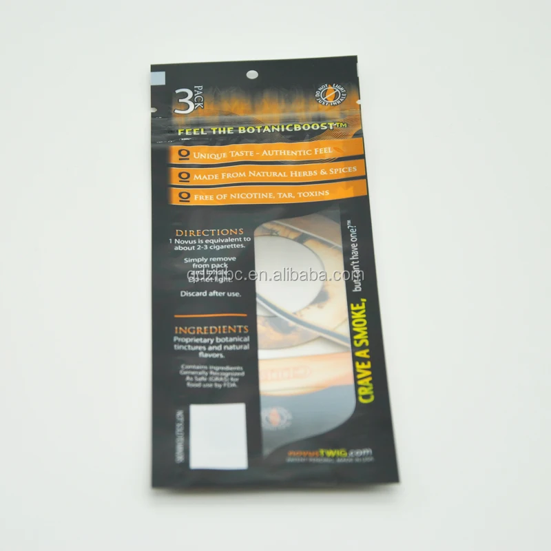 Child Resistant Smell Proof Tobacco Leaves cigar wrap blunt wrap Packaging Zipper Bag With Window