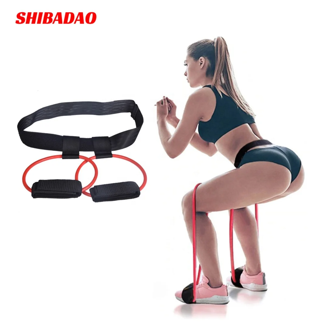 

2019 New Style Glute blaster exercise jumping trainer exercise bands booty belt hip resistance bands, Green/red/blue/yellow