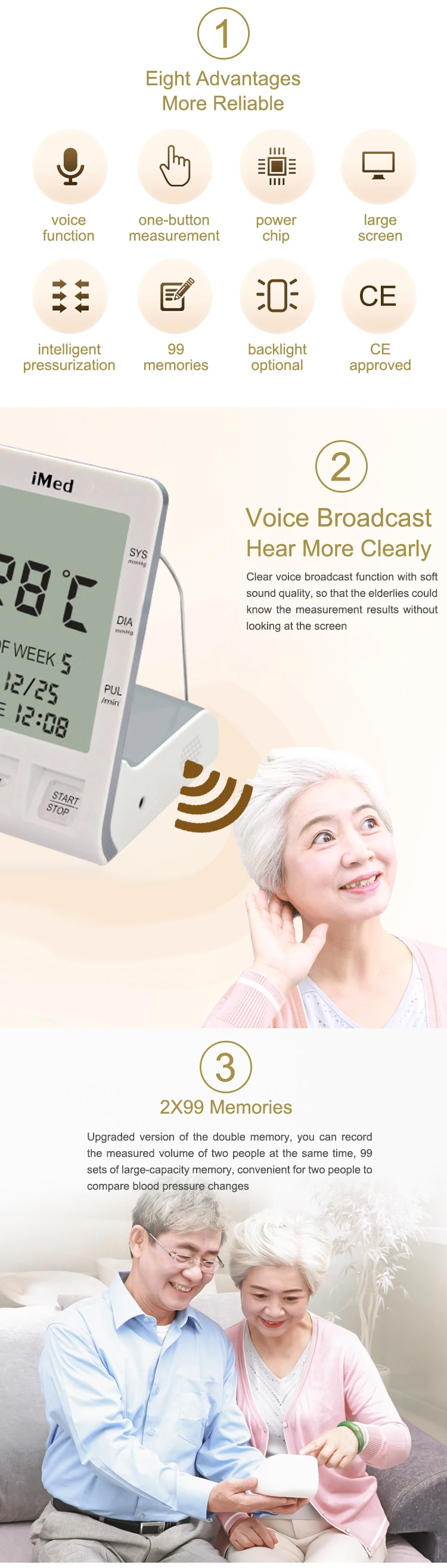 Medical Bluetooth Blood Pressure Monitor with Voice Function,Wholesale Digital BP Monitor