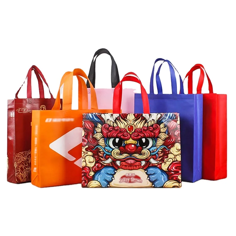 

Selling Promotional Customized High Quality gift logo printed recycled Exhibition promotion shopping tote handled non woven bag