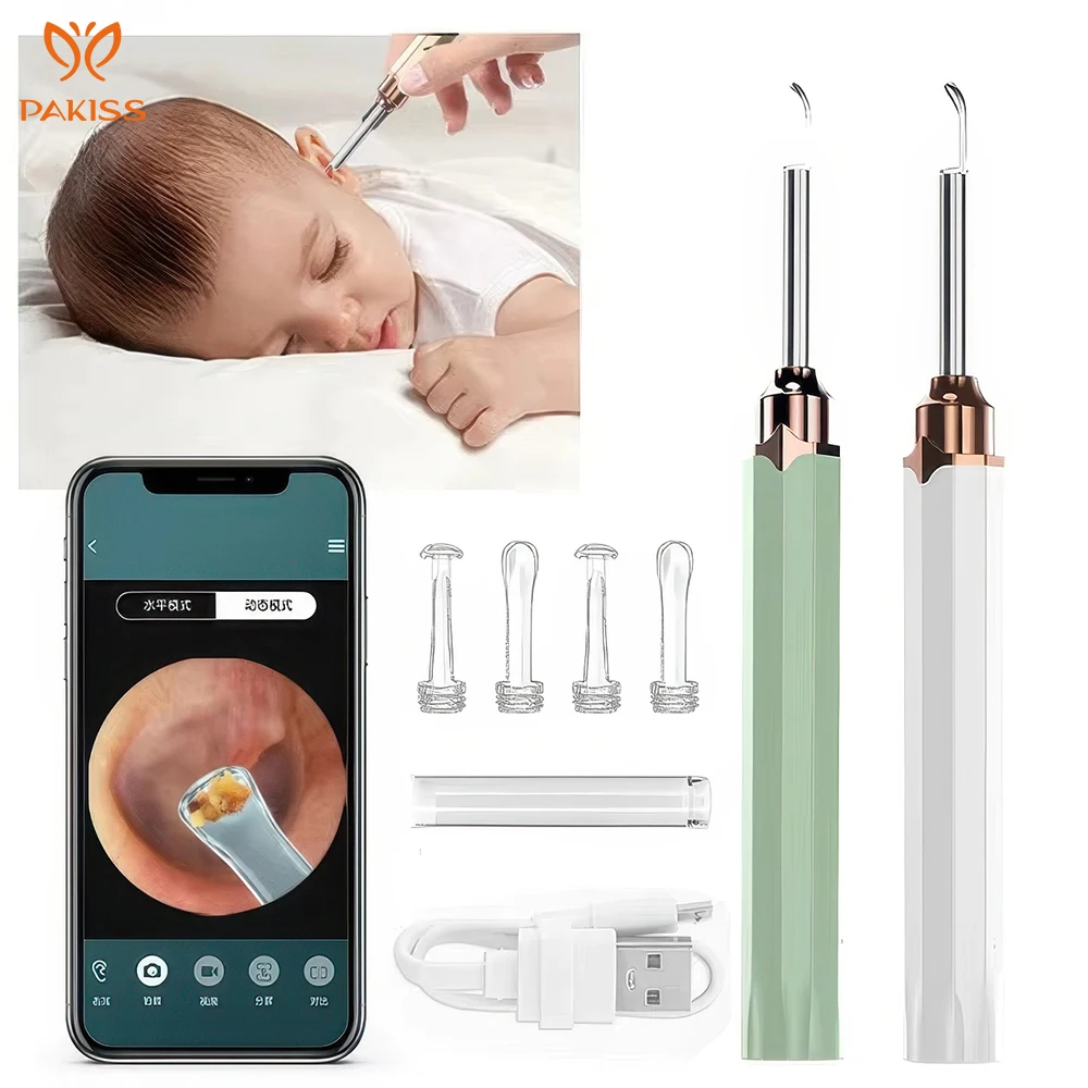 Pakiss Promotional  Ear Wax Vacuum Cleaner Smart Removal Tool From Otoscope