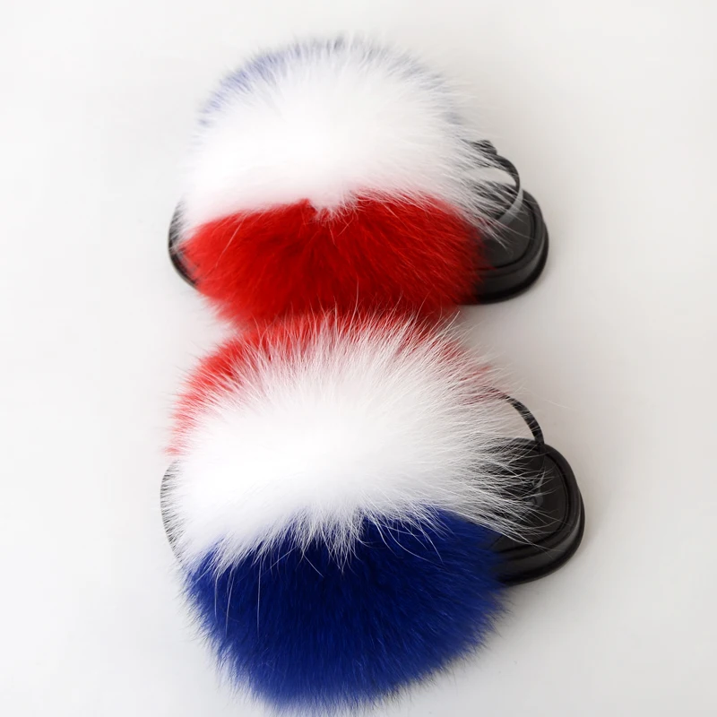
Multicolor Genuine Super Soft Fox Children Fur Sandals Shoes Kids Fur Sandals Shoes Baby Fur Sandals 
