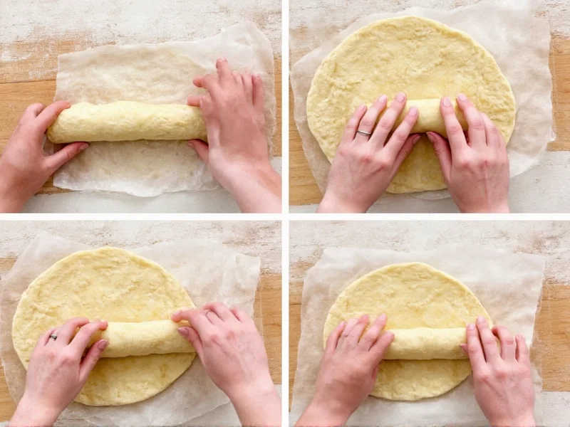 Step-by-step burrito rolling technique demonstration