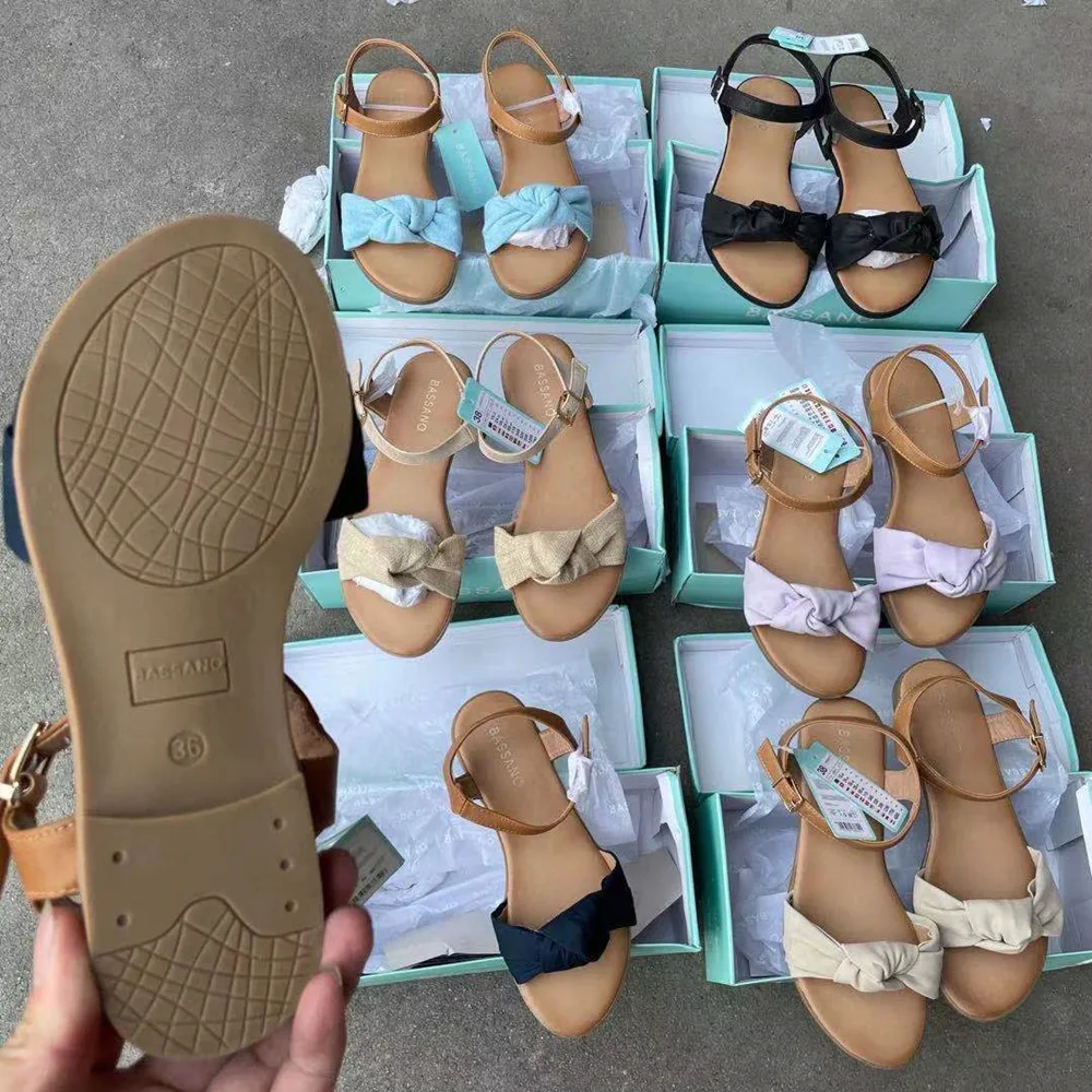 

2022 Hot Sale Fashion Bow casual simple Roman sandals For Lady MSq06, Black