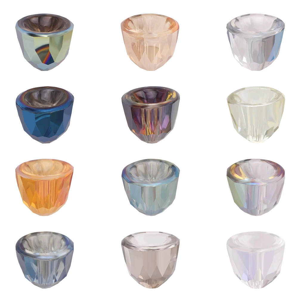 

8mm Crystal Bell Pendant Faceted Loose Beads For DIY Making Necklace Christmas Handmade Women Charm Bracelet Jewelry Supplies