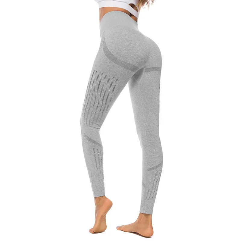 

High Waist Yoga Pants Knitted Seamless Quick-drying Leggings Women Sports Pants Fitness Yoga Wear