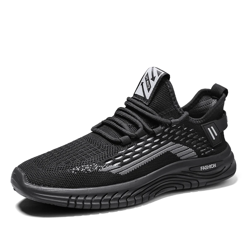 

2021 New Walking Style Male White Shoes Speed Knit Trainer Sneakers Race Mens Trainers Casual Black Running Shoes, Optional