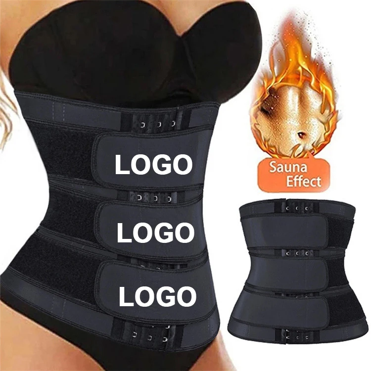 

Women Postpartum Sauna Effect Neoprene Body Shapers 3 Strap Slimming Corset Waist Trainer Belt With 3 Row Hooks, Red, black,grey
