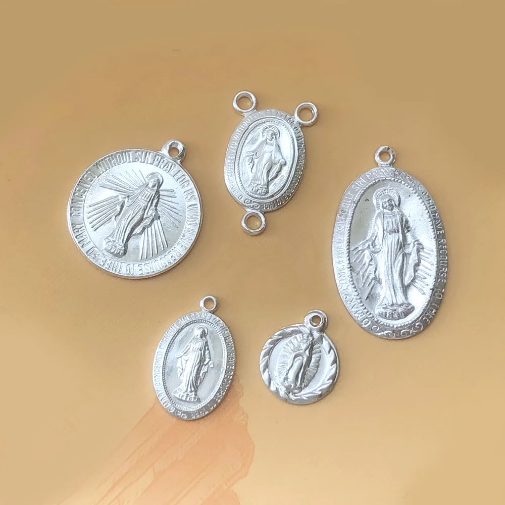 Hot Sale 925 Sterling Silver Maria Pendant Charms Connector for Jewelry Making