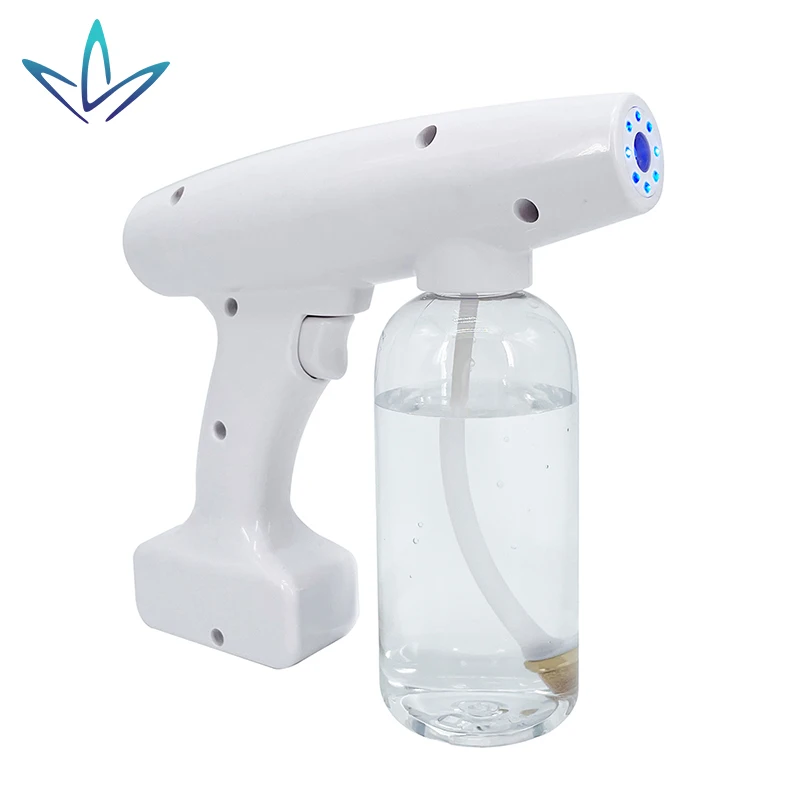 

Factory New Design Wireless Blue Ray Anion Steam Spray Gun Nano 500ml Sprayer Disinfection