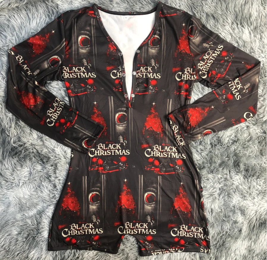 

custom sexy pajamas adult romper Merry Christmas pajamas
