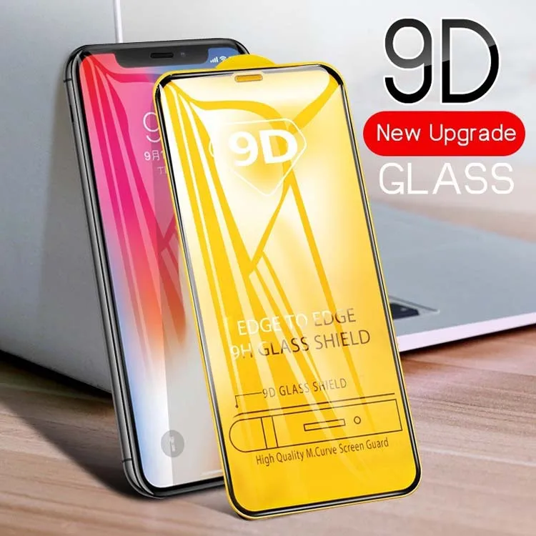 

Cover full glue clear transparent silk printing 9D 9H phone toughened tempered glass screen protector for huawei mate10 pro