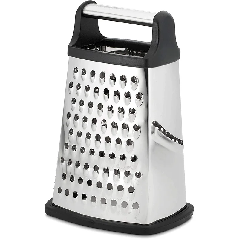 

Parmesan Cheese Vegetables Ginger Black 4 Sides Stainless Steel Box Grater Cooking Tools Kitchen Accessories Cheese Grater, Custom color